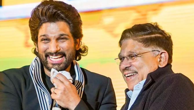 Allu Aravind and Allu Arjun